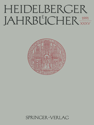 cover image of Heidelberger Jahrbücher